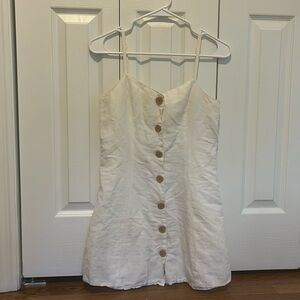 Urban Outfitters White Linen Dress